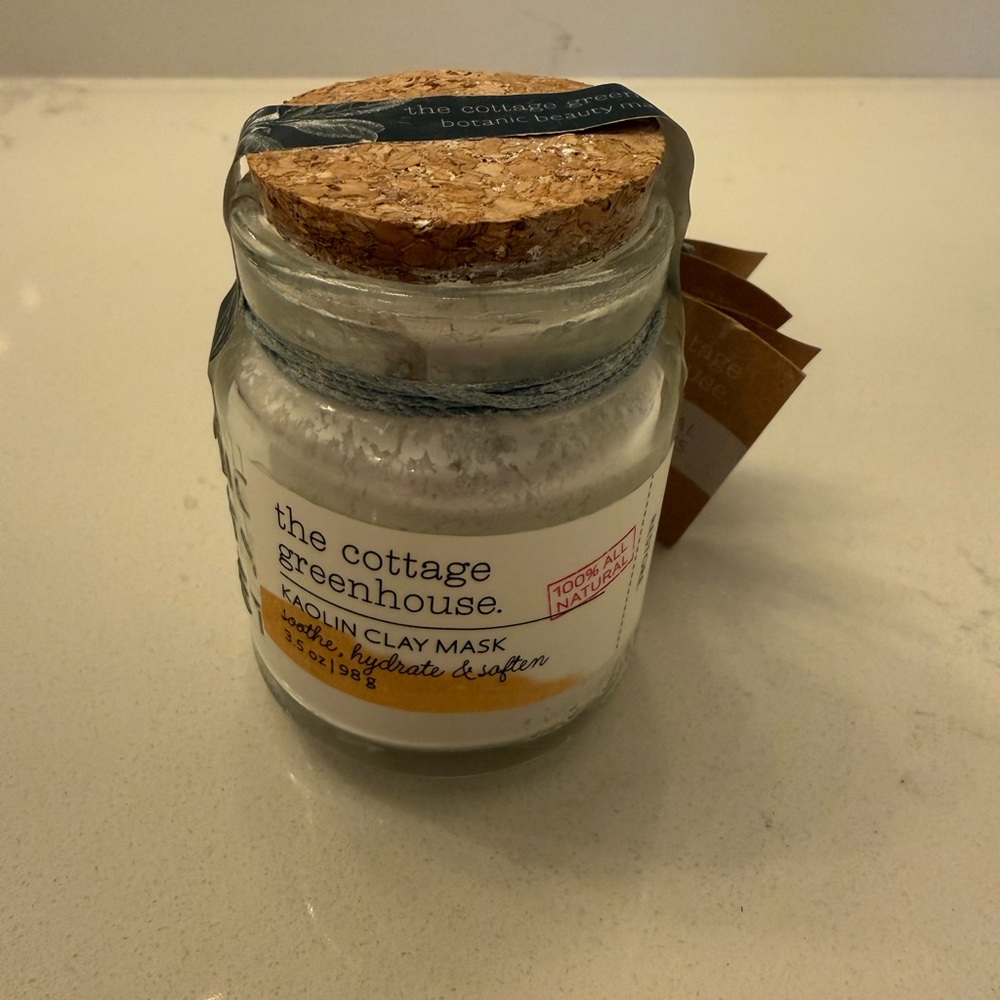 The Cottage Greenhouse Kaolin Clay Mask 3.5oz Natural Facial Treatment Hydrating